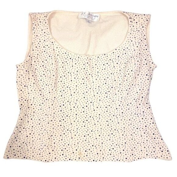 St.John’s Evening | white/cream studded sleeveless top - Picture 1 of 10